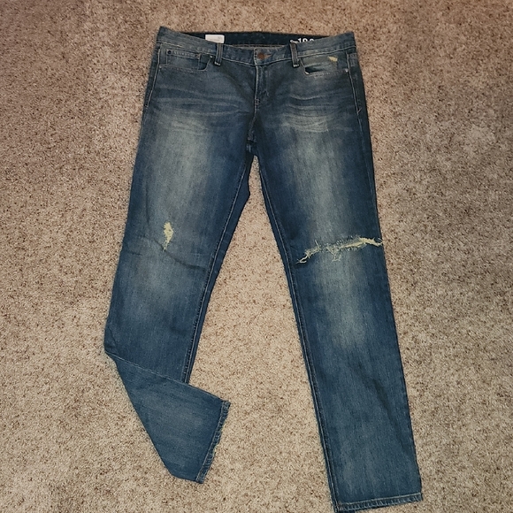 GAP 1969 Real straight 32T Distressed Blue Jeans - Picture 1 of 5